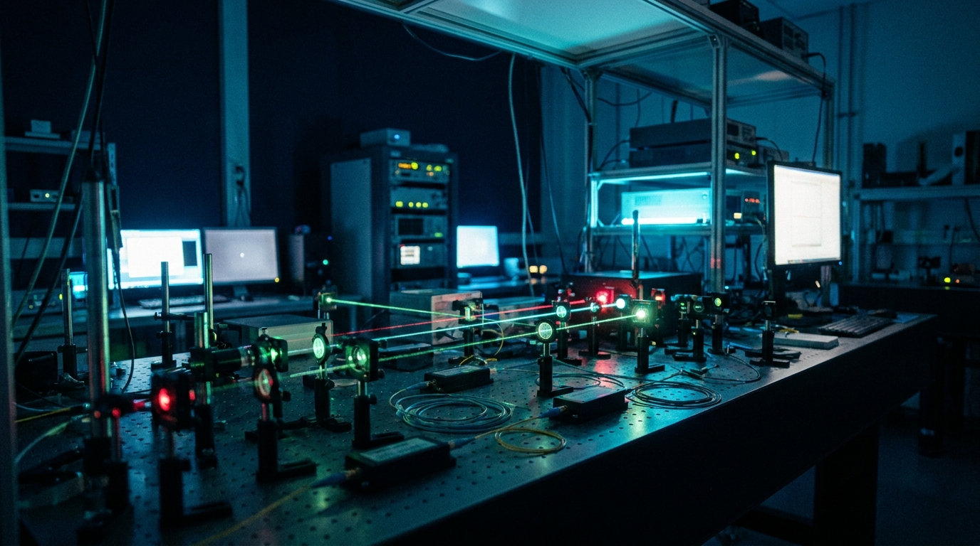 Optics and photonics laboratory bench
